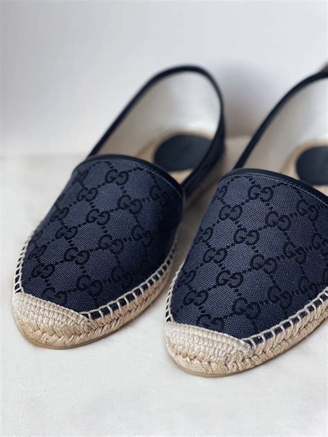 gucci espadrilles navy|Gucci espadrilles for women.